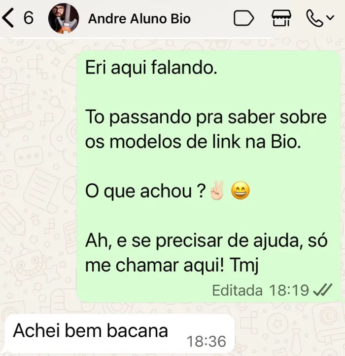 Depoimento de aluno